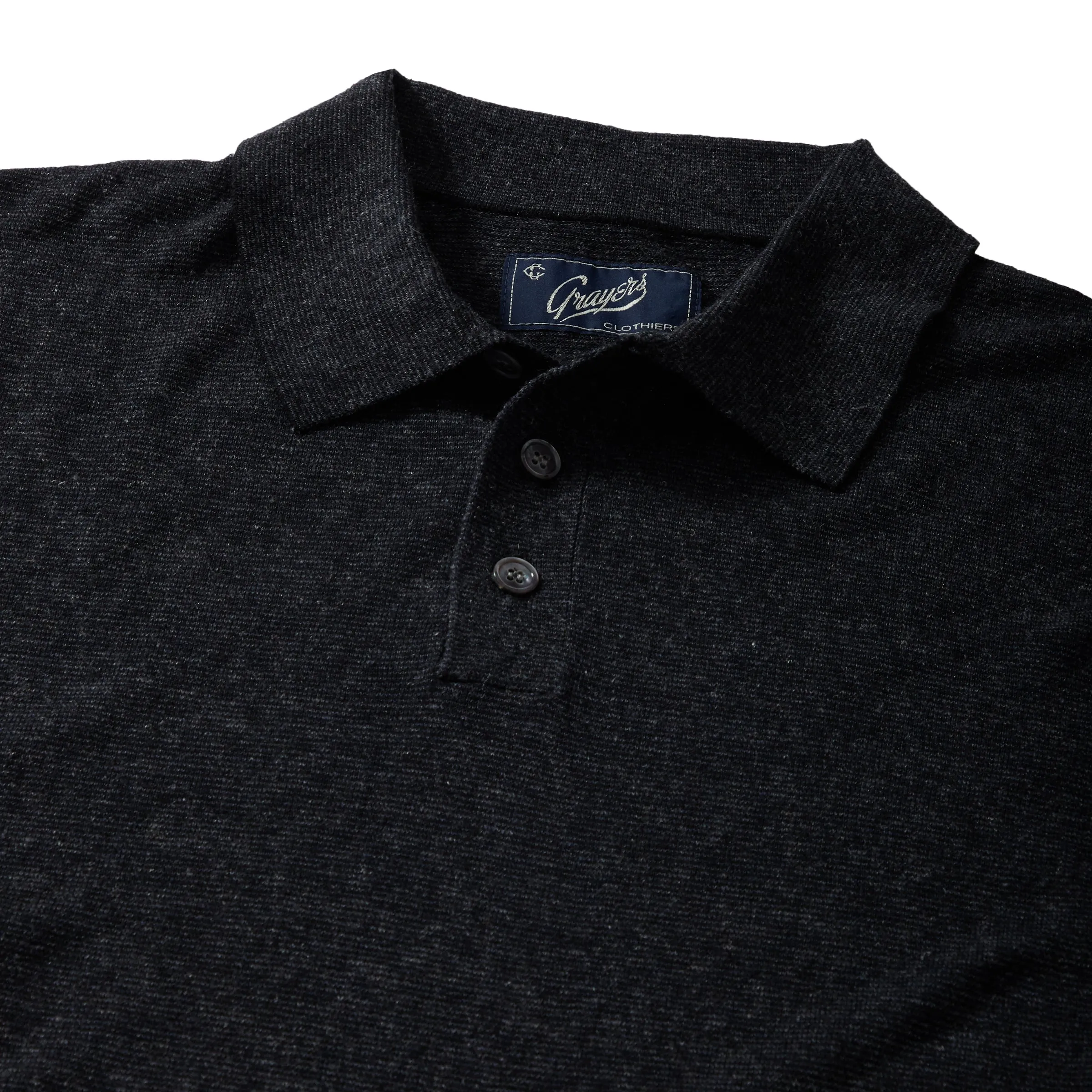 Featherweight Sweater Polo - Charcoal