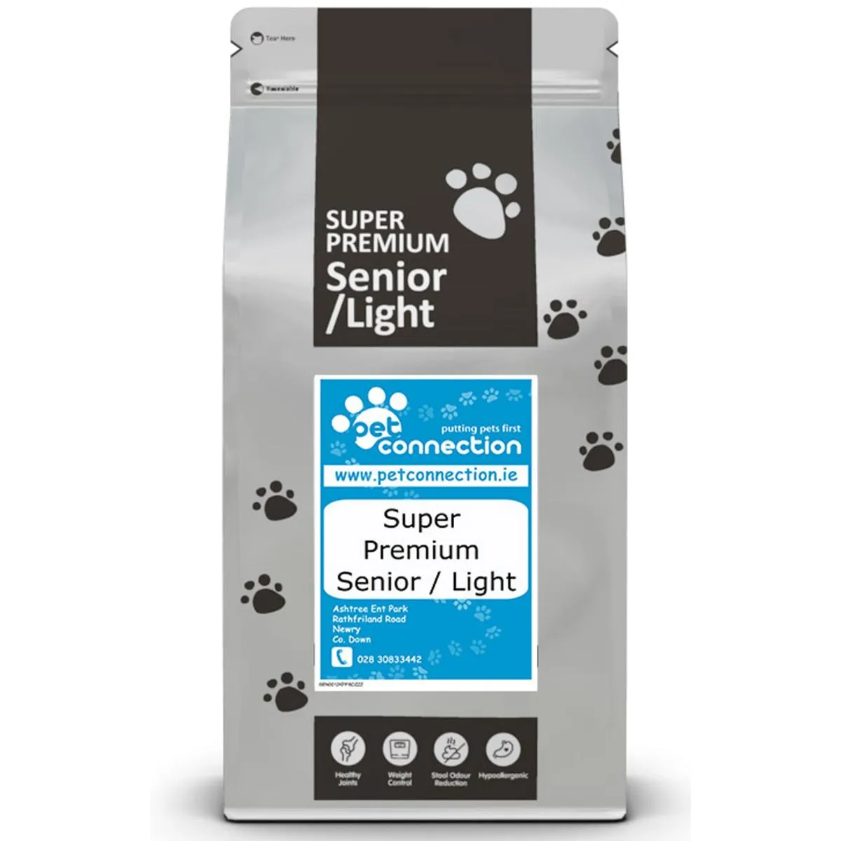 Fish & Rice (Senior, Light, Low Fat) | Hypoallergenic Dry Dog Food | Super Premium by Pet Connection