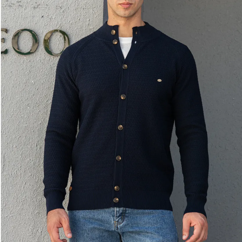 Funki Buys | Sweaters | Men's Mock Neck Buttoned Cardigans