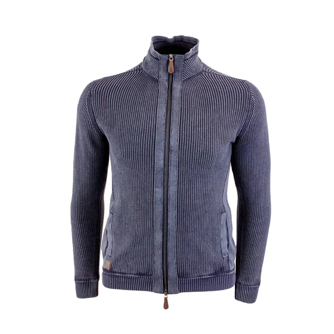 Gilet zippé bleu marine