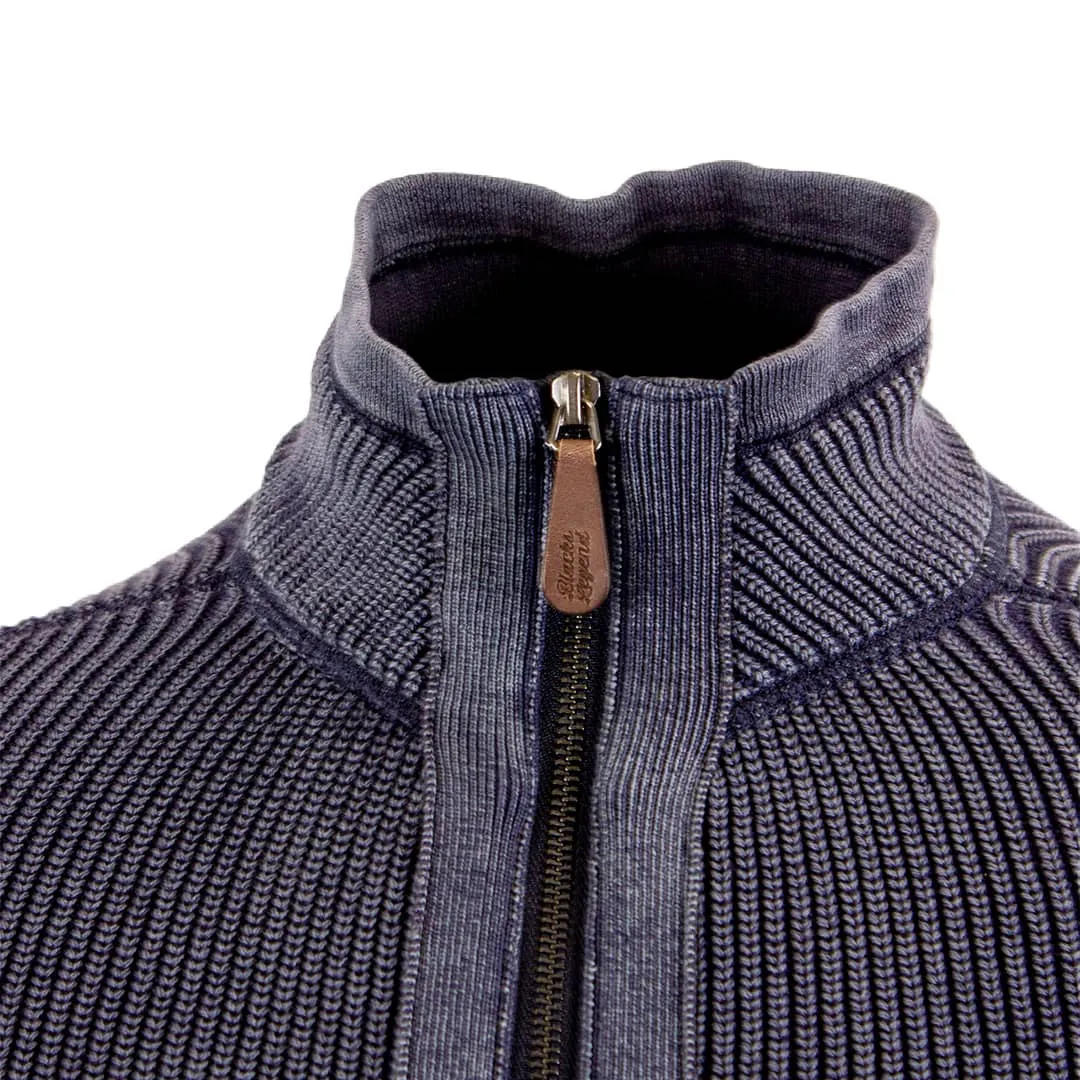 Gilet zippé bleu marine