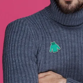 Green Sweater Hand Painted Wooden Pin