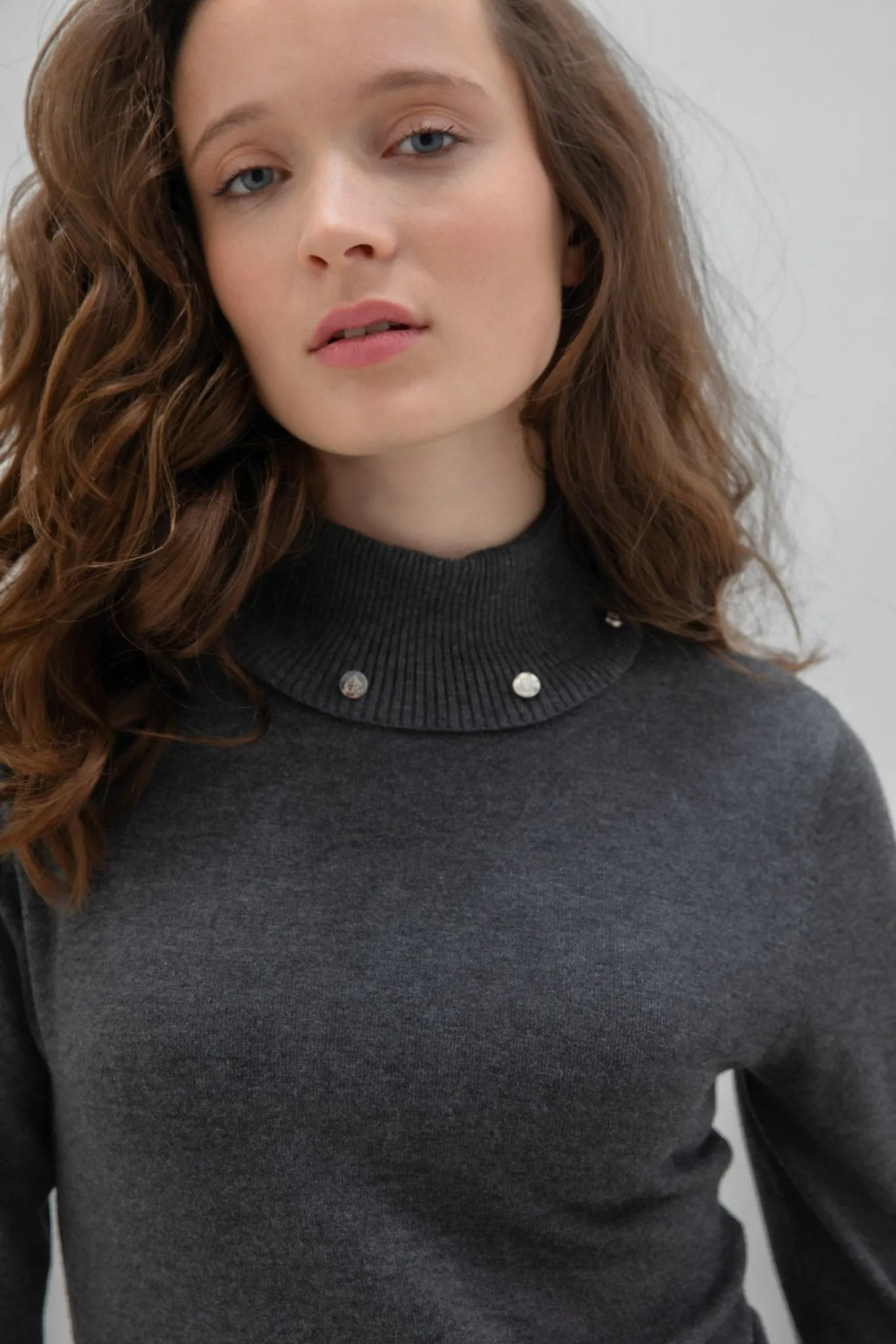 Hamish Stud Turtleneck Sweater