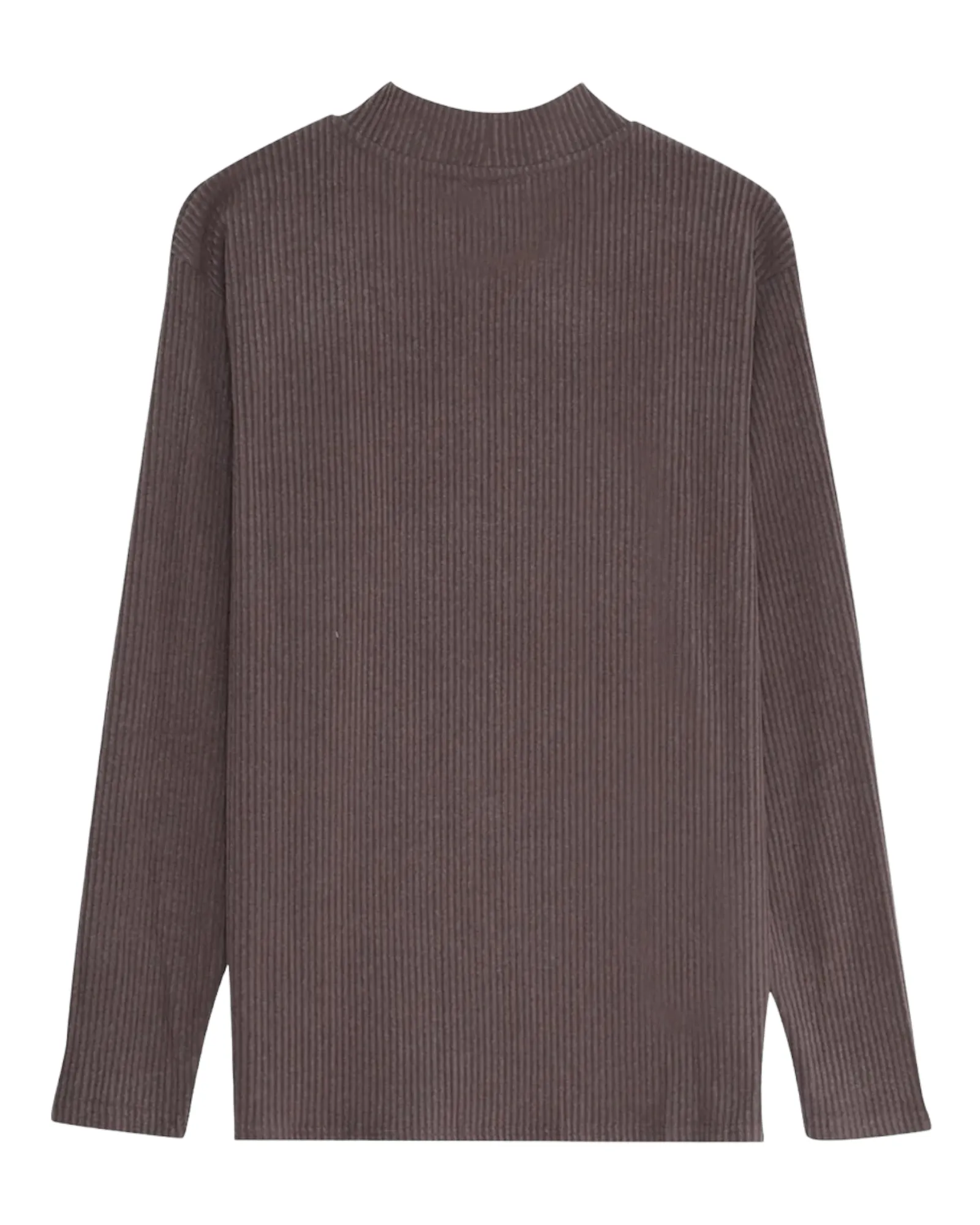 High Neck Strickpullover taupe