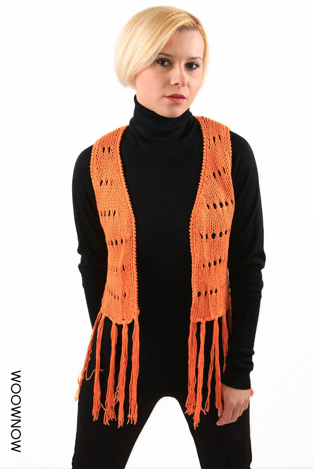 Hippy Twiggy Tassel Knit Gilet