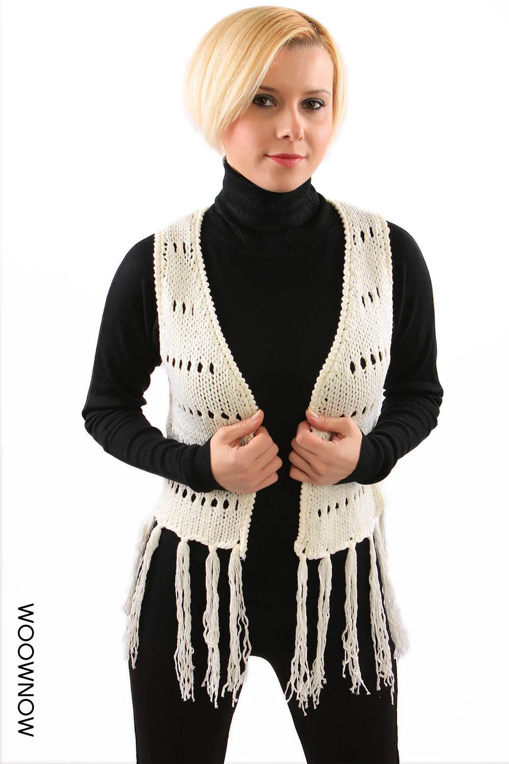 Hippy Twiggy Tassel Knit Gilet