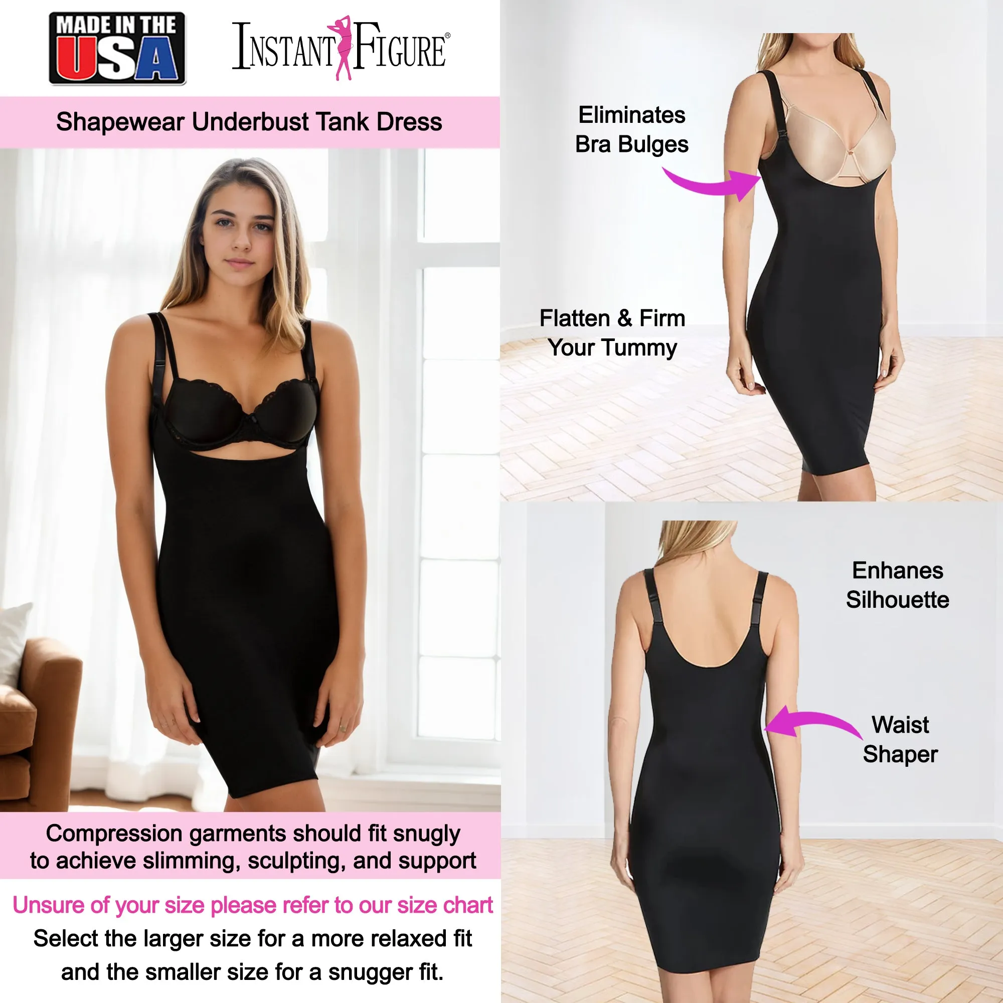 InstantFigure Shapewear Underbust Tank Dress WDS40151