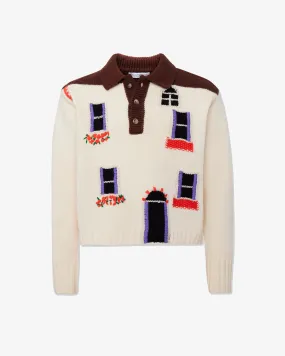 JW Anderson - Men's House Polo Sweater - (Flax)