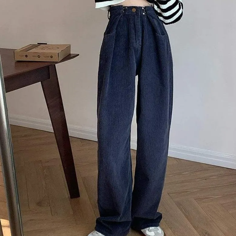 Korean Fashion Oversized Corduroy Mom Jeans