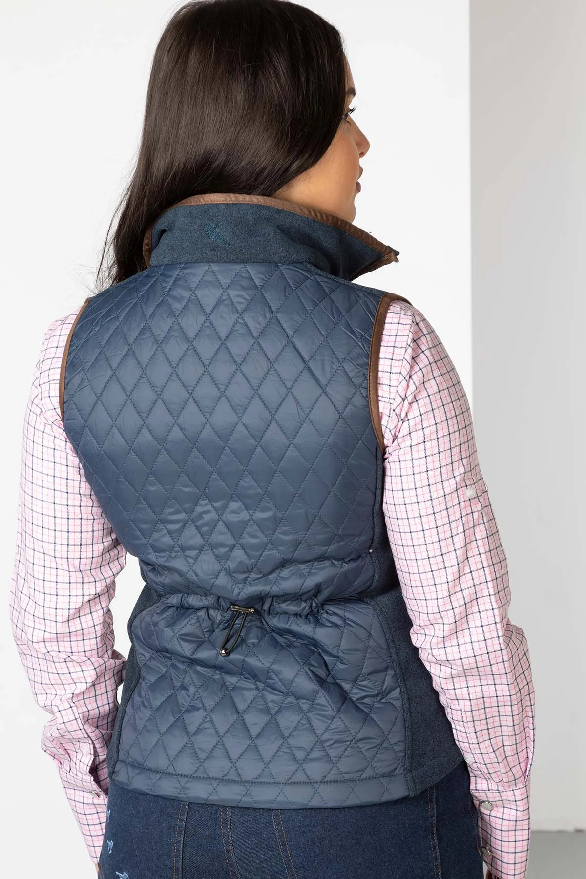 Ladies Diamond Quilted Hybrid Gilet - Huggate