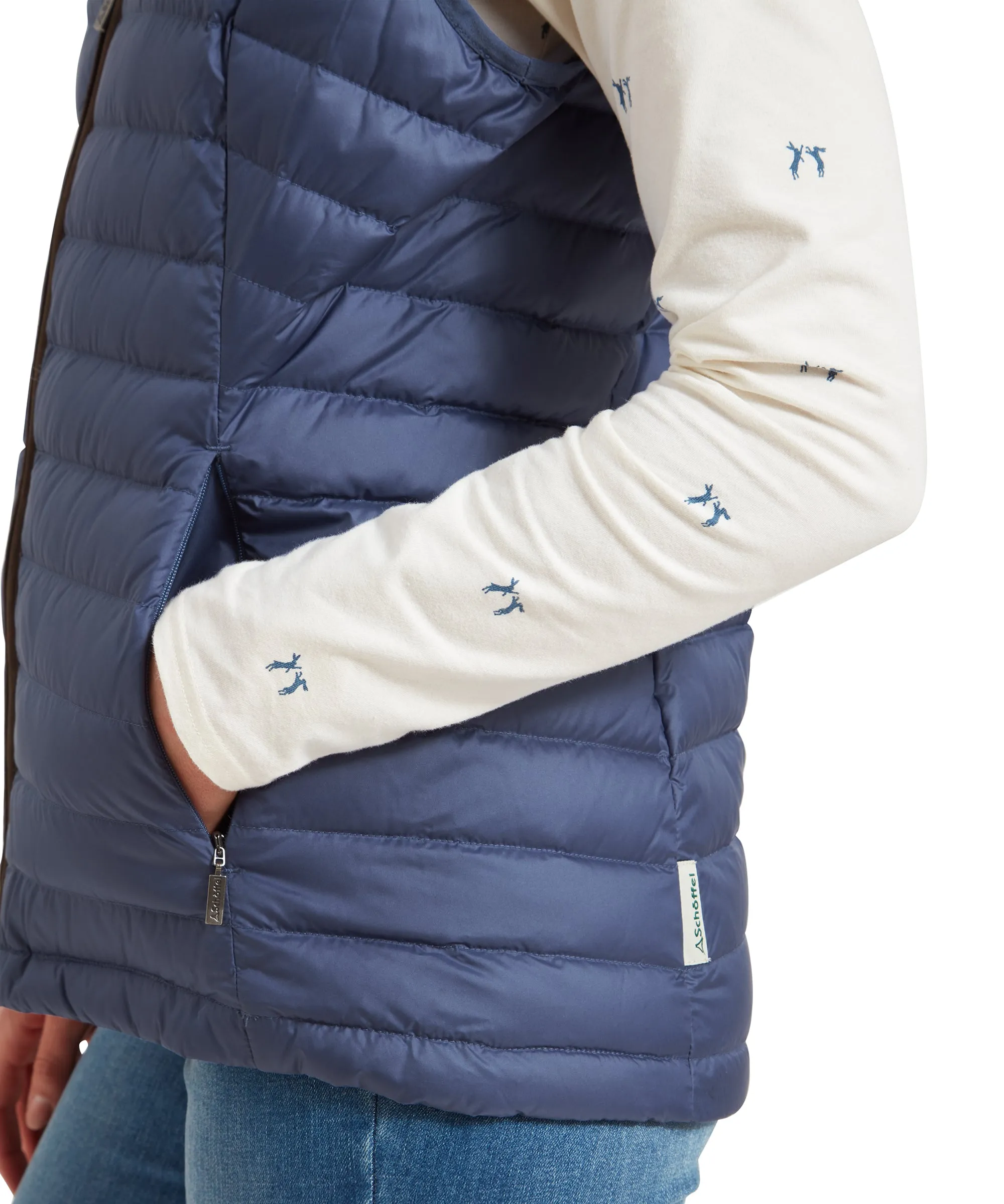 Launde Down Gilet - Stone Blue