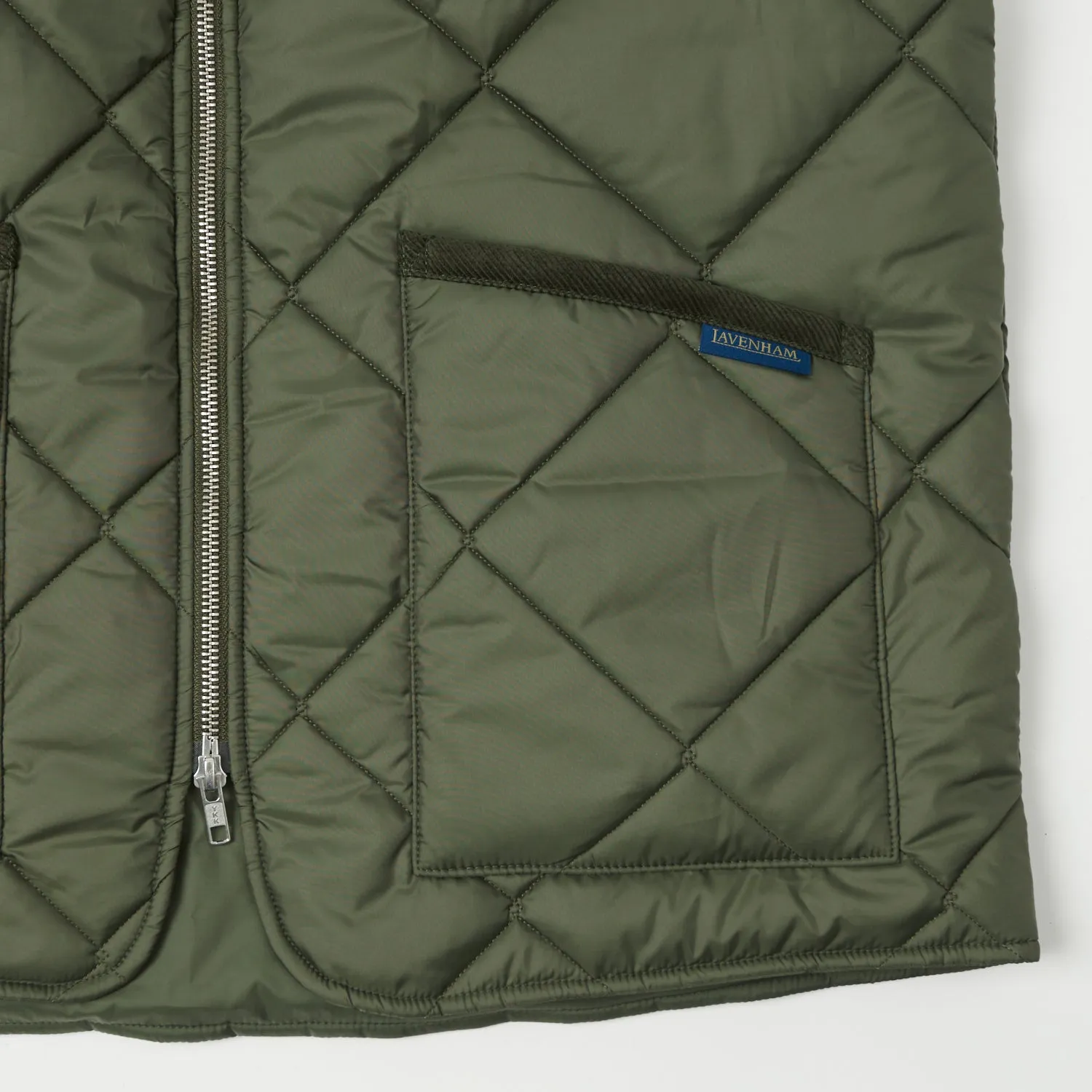 Lavenham Big Quilt Bomber Jacket - Olive Green