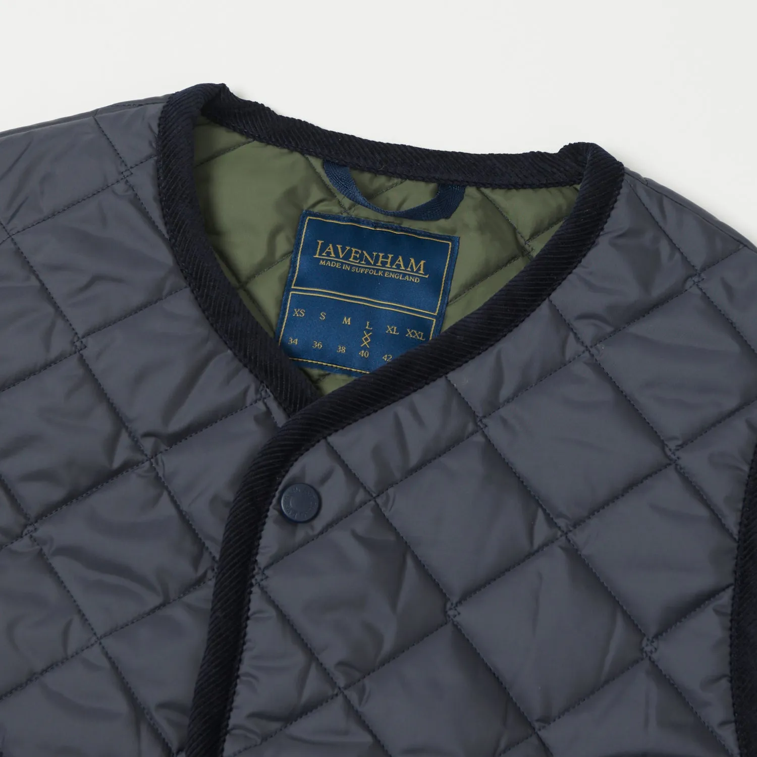 Lavenham Thornham Quilted Gilet - Suffolk Navy/Olive Green