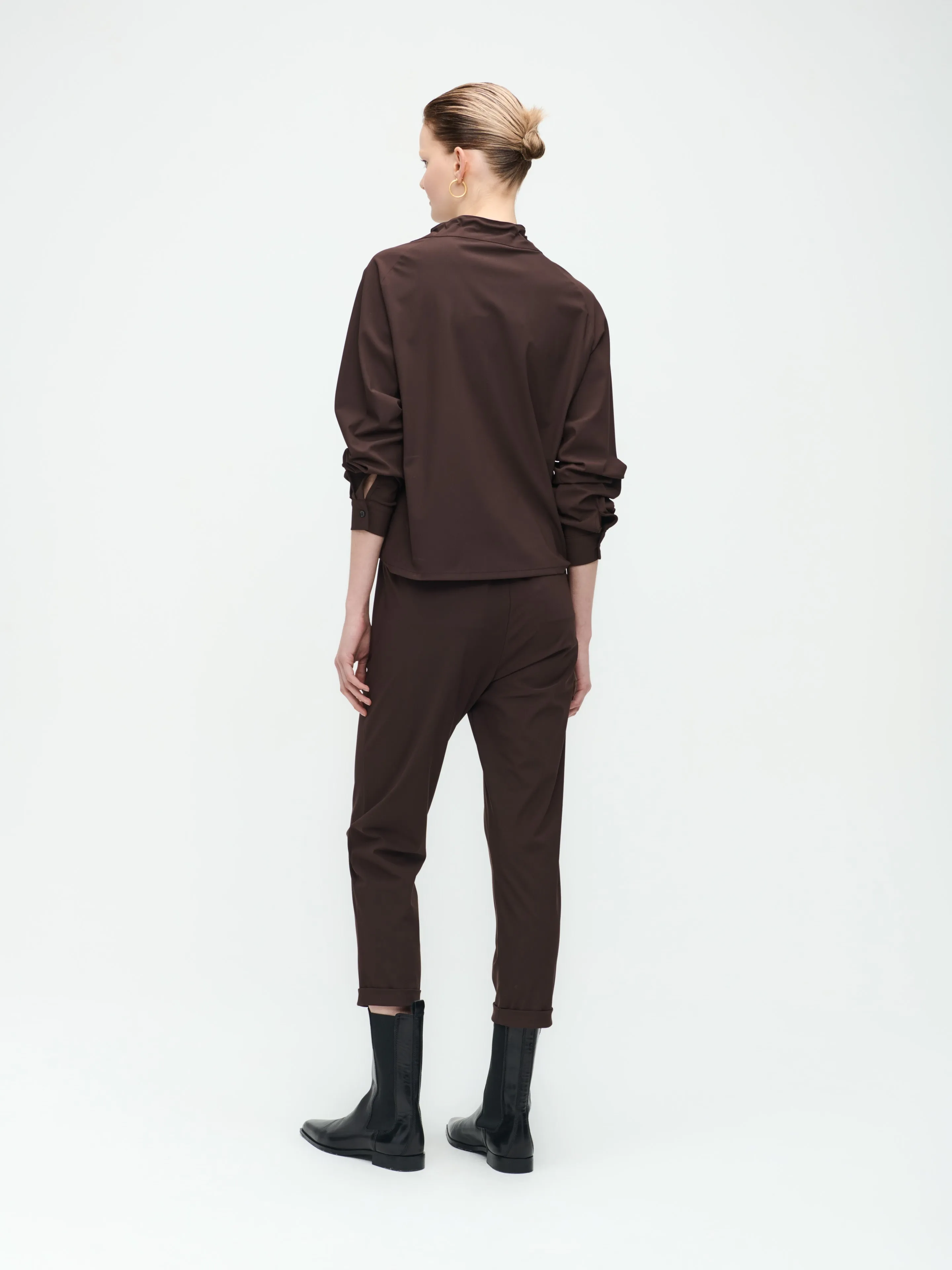 Lena Pants Technical Jersey | Dark Brown