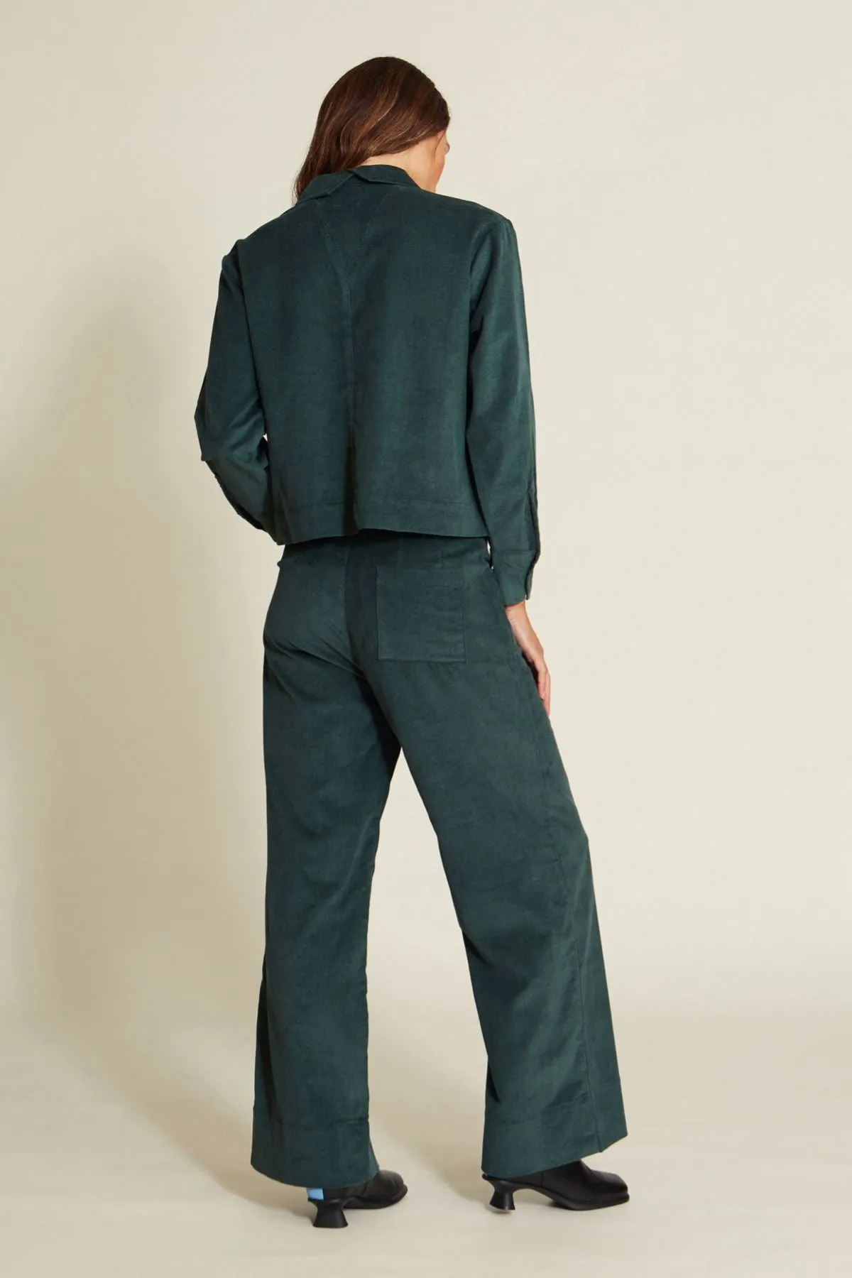 Lires Dark Green Corduroy Pants Suite13