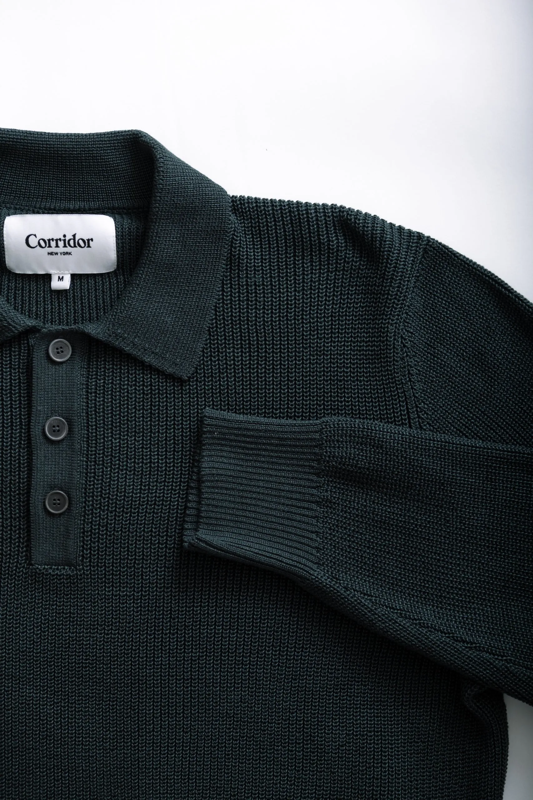 LS SLOUCHY POLO - GREEN