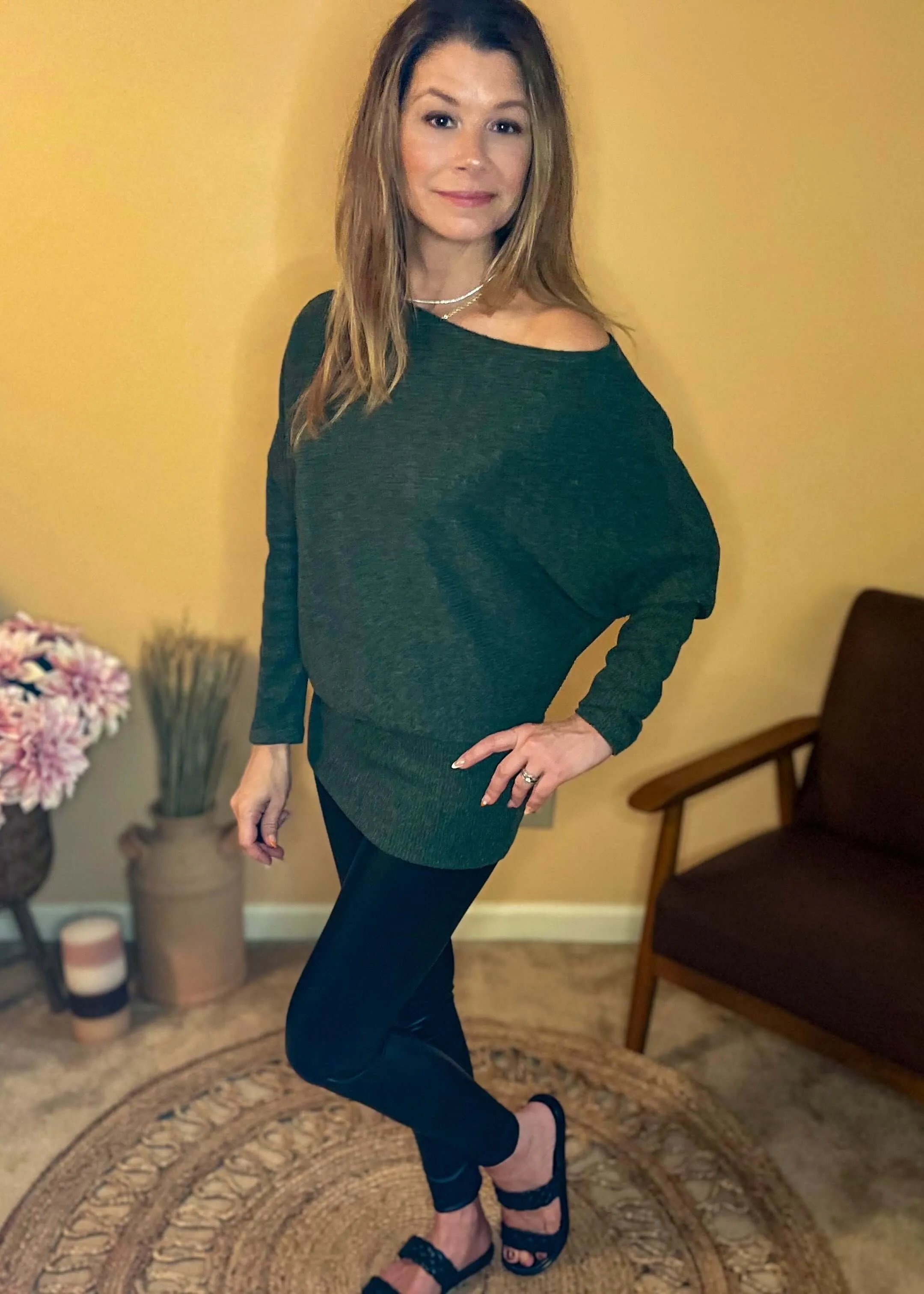 Making a Move Off-Shoulder Sweater