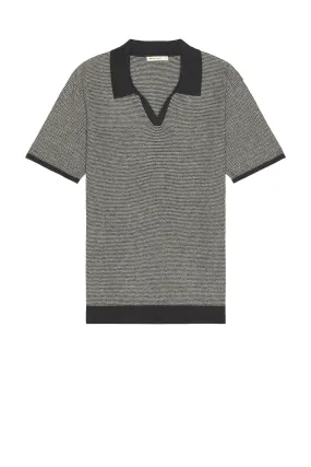 Marine Layer Liam Sweater Polo-charcoal