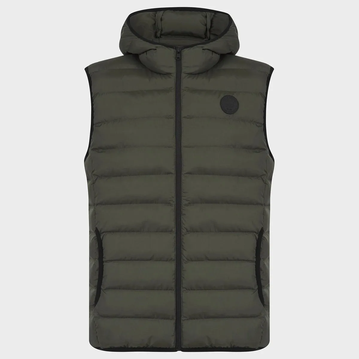 Mens Khaki Quilted Gilet