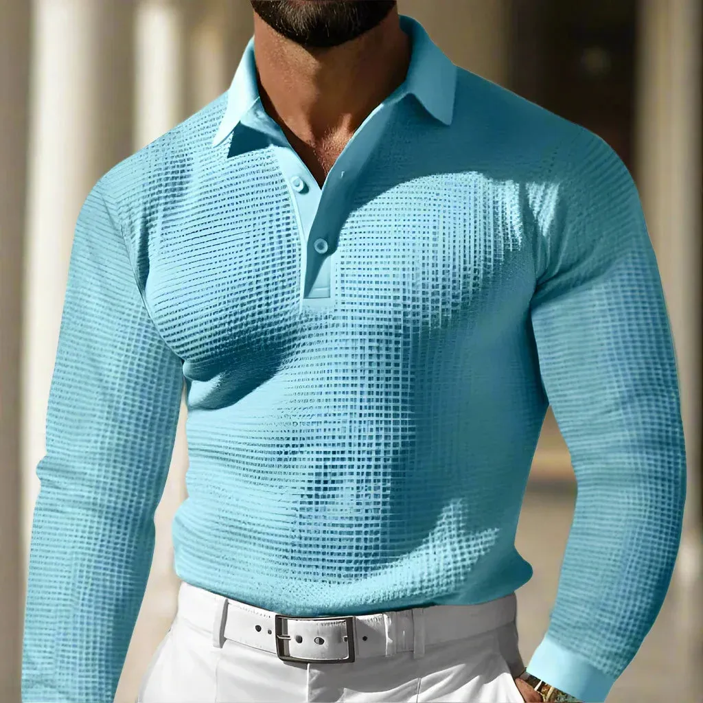 Michael™ | Stylish textured knit polo sweater for all occasions