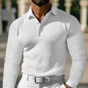 Michael™ | Stylish textured knit polo sweater for all occasions