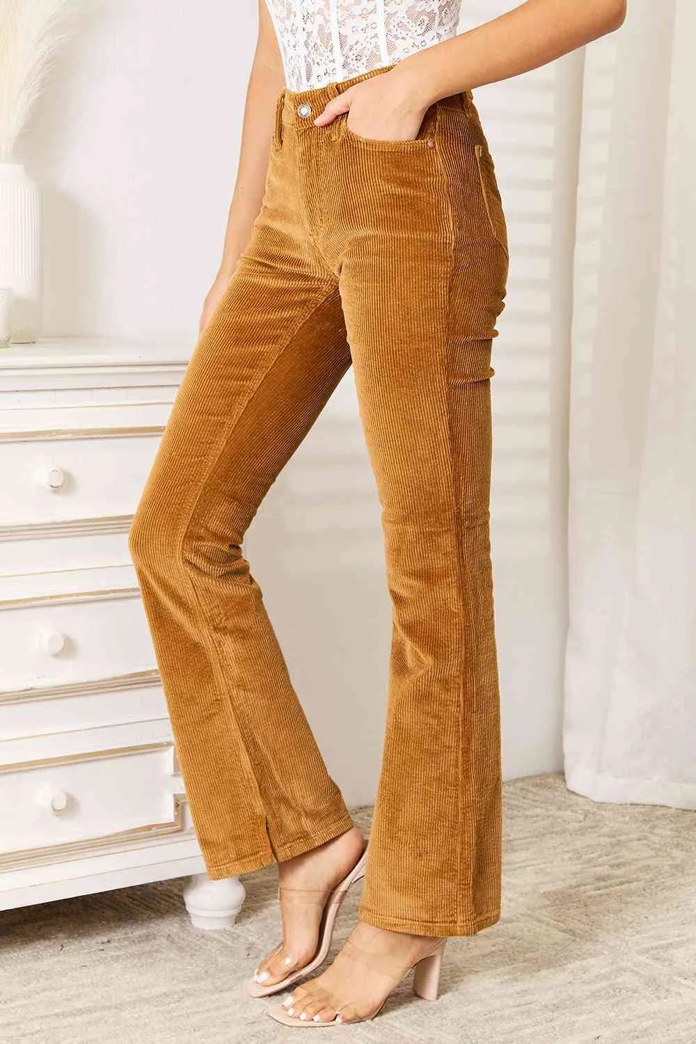 Mid Rise Corduroy Pants