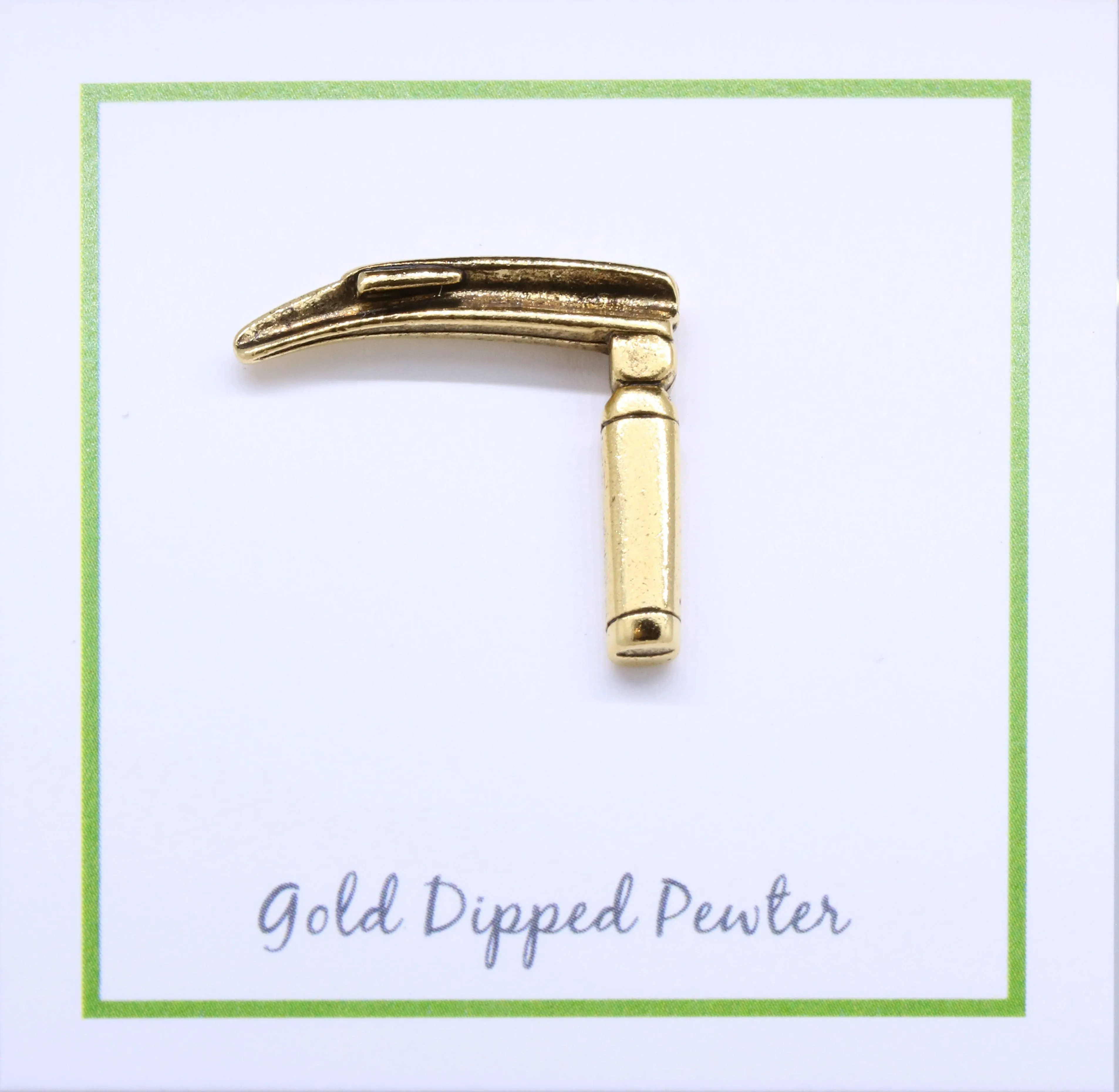 Miller Blade Laryngoscope Gold Lapel Pin