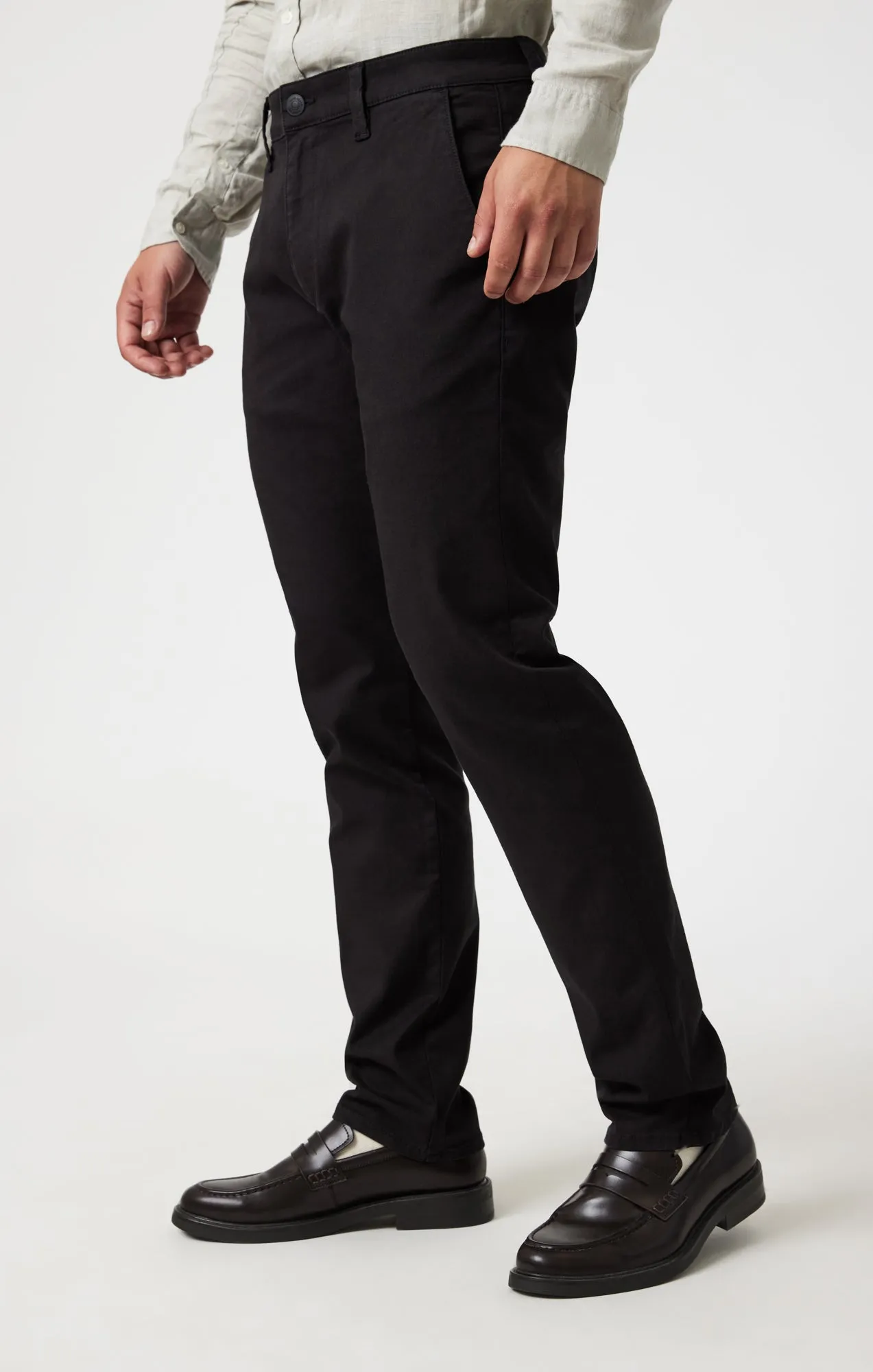 MILTON SLIM STRAIGHT CHINO IN BLACK LUXE TWILL