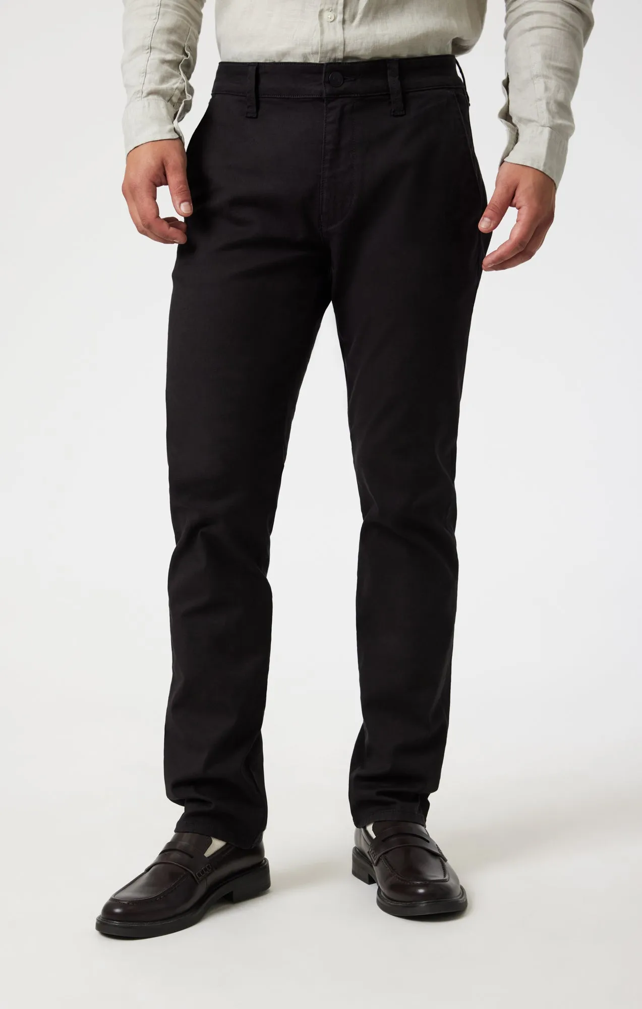 MILTON SLIM STRAIGHT CHINO IN BLACK LUXE TWILL