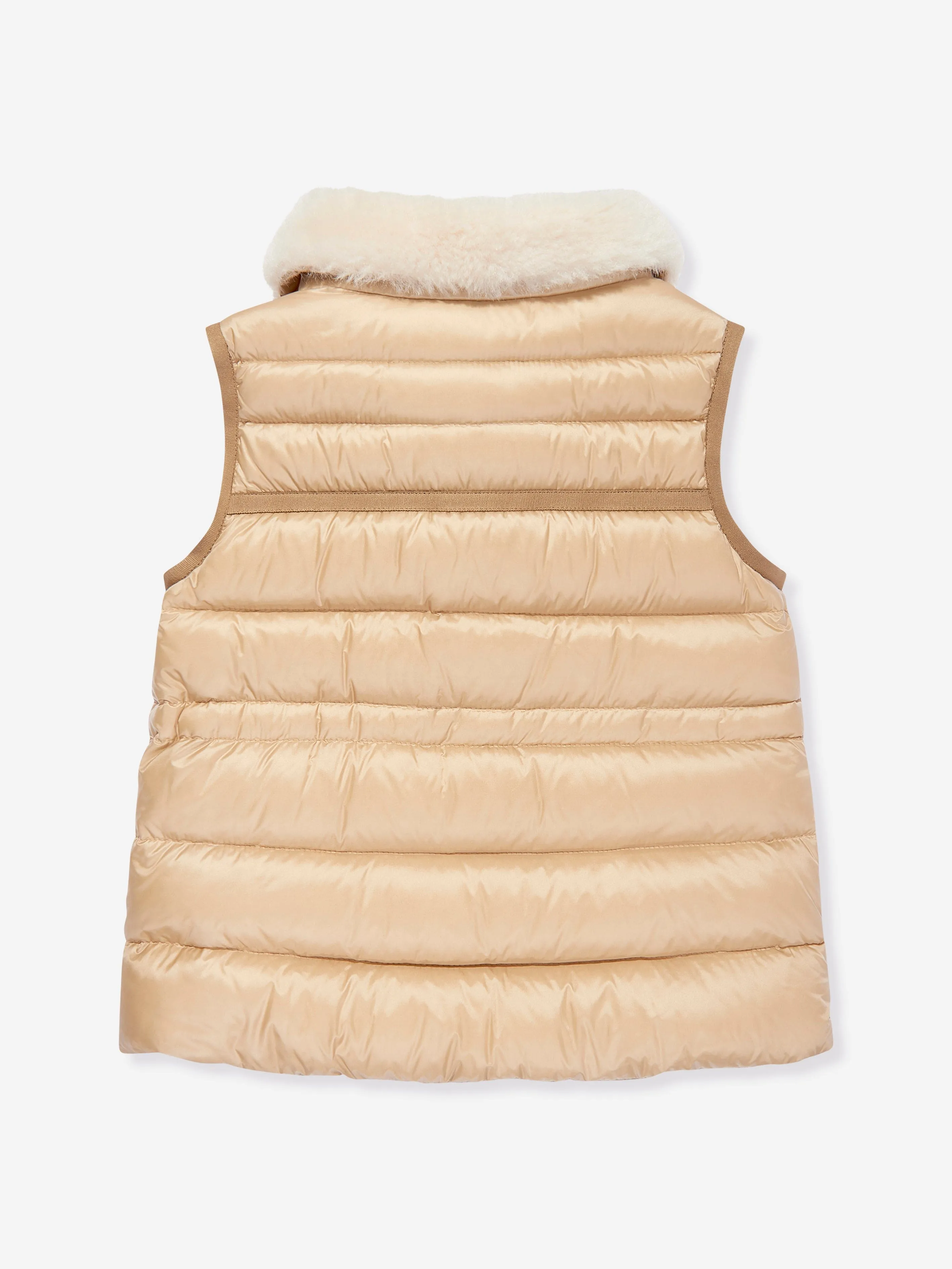 Moncler Enfant Girls Down Padded Elisheba Gilet in Beige