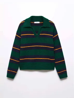 Mosco striped polo neck sweater