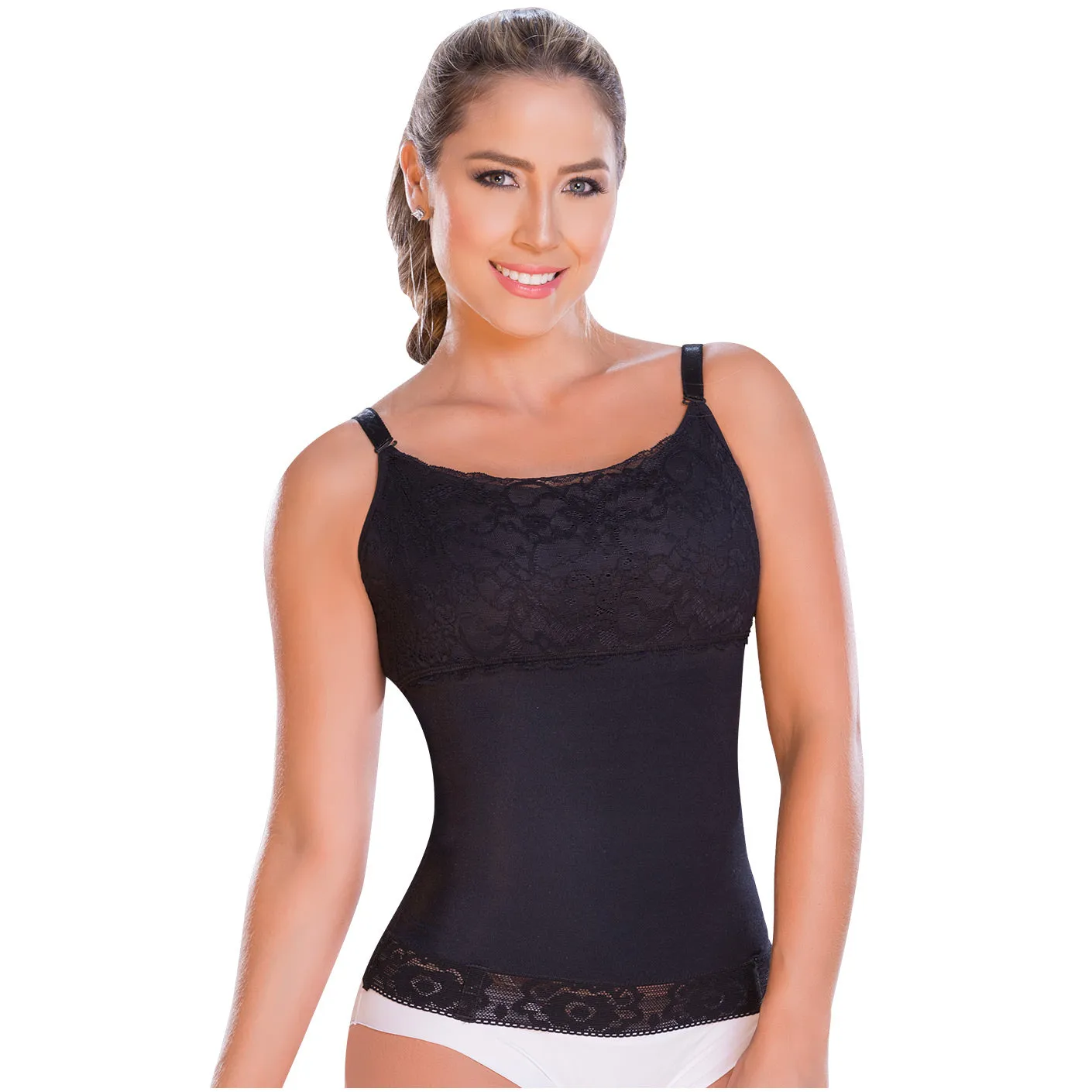 MYD BL0238 Waist Slimming Lace Tank Top for Women