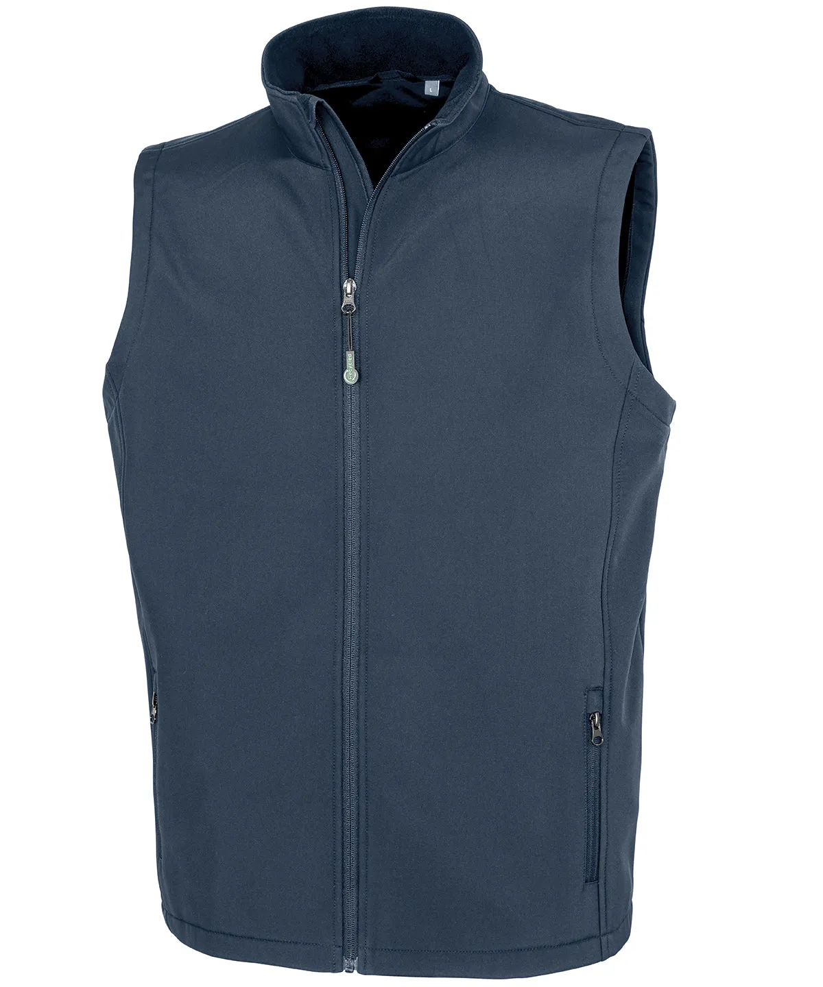 Navy - Men's recycled 2-layer printable softshell bodywarmer