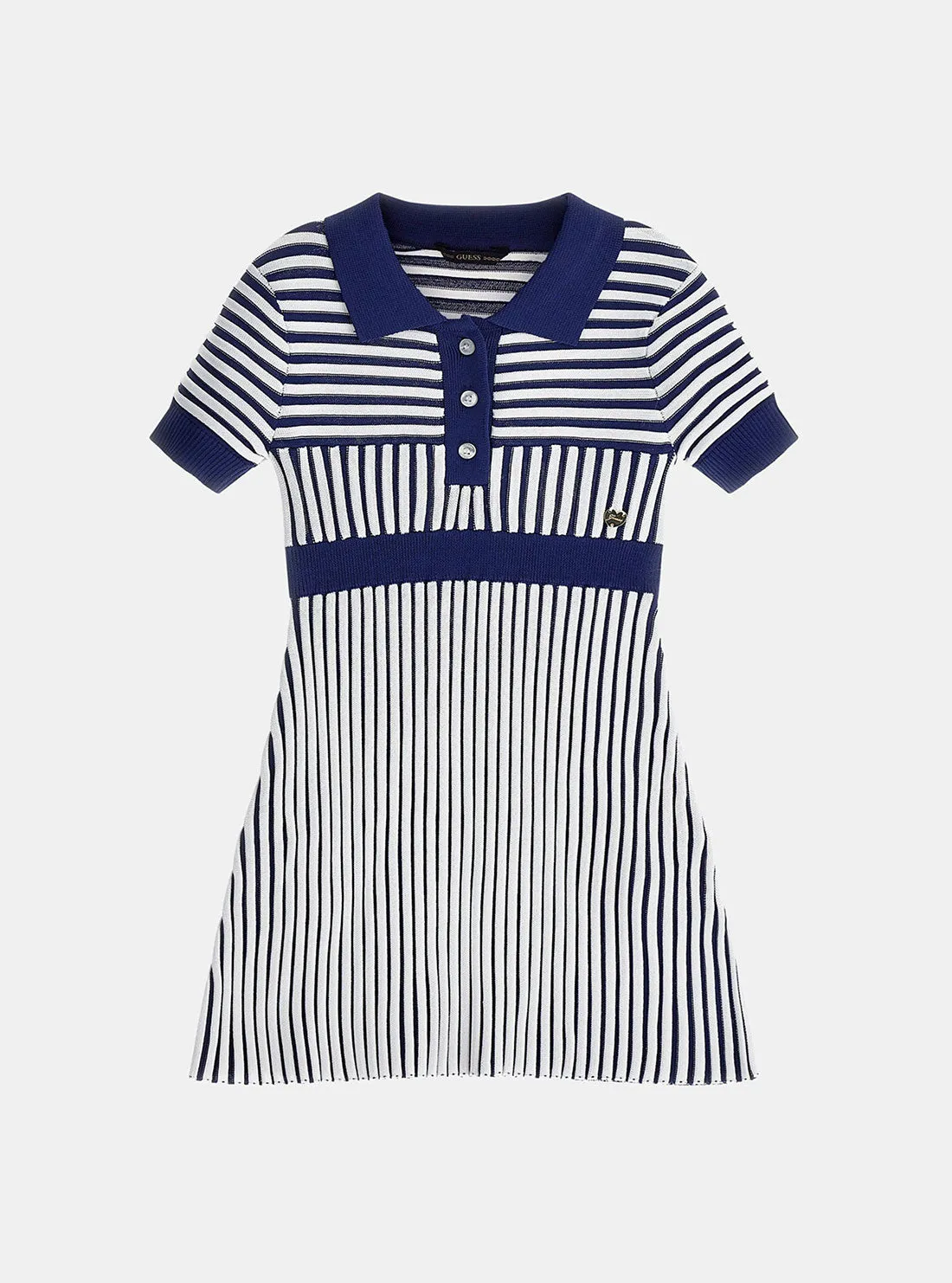 Navy Stripe Short Sleeve Sweater Dress (2-7)