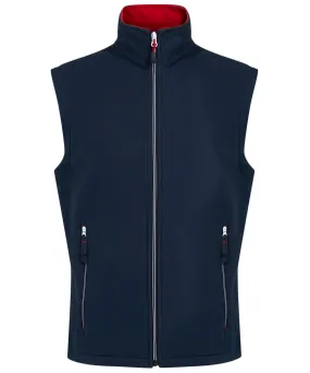 Navy/Classic Red - Ascender 2-layer softshell bodywarmer