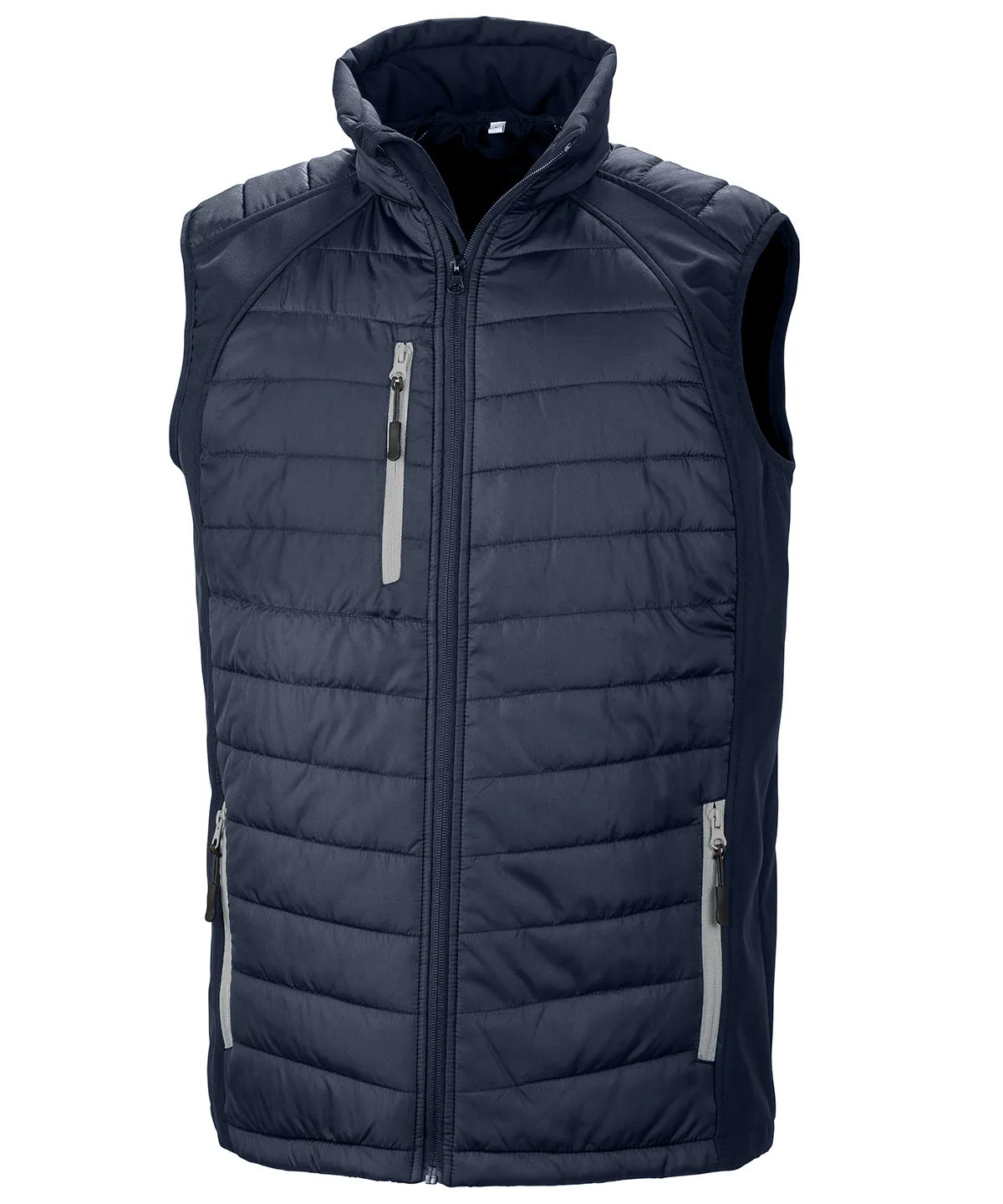 Navy/Grey* - compass padded softshell gilet