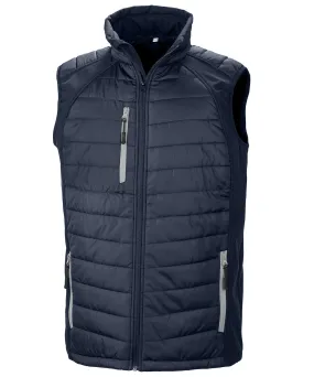 Navy/Grey* - compass padded softshell gilet