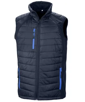 Navy/Royal* - compass padded softshell gilet