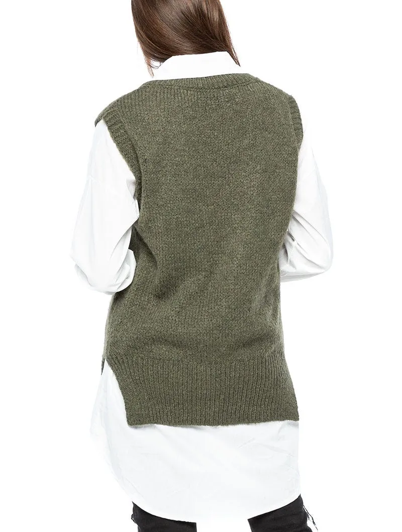 NISE GILET IN GREEN