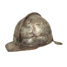 Original British 17th Century English Civil War Harquebusier Cavalry Lobster-Tailed Pot Helmet - Circa 1640