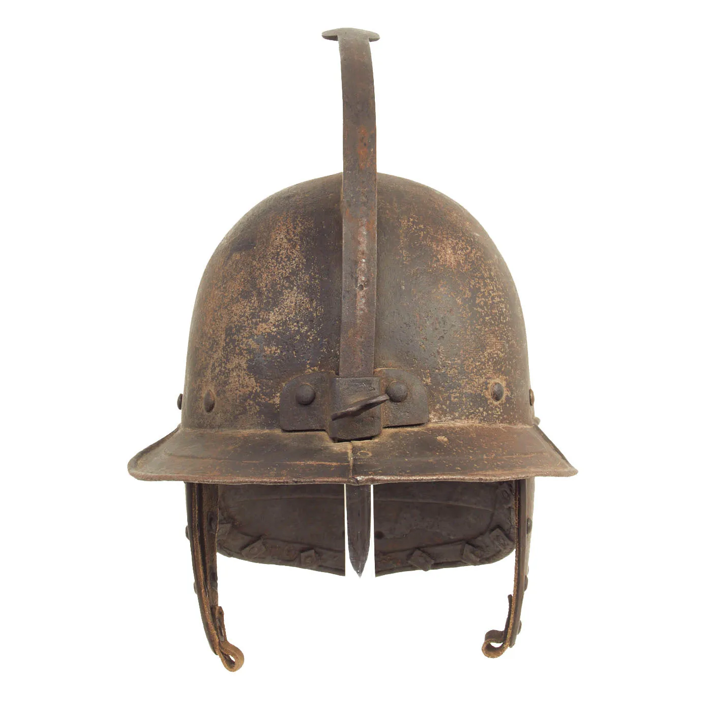 Original British 17th Century English Civil War Harquebusier Lobstertail Helmet - Circa 1640