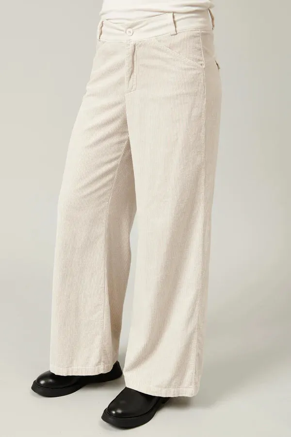 Palazzo Corduroy Trousers - Sand