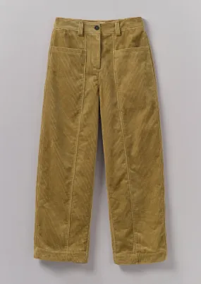 Panelled Organic Cord Pants | Golden Sand