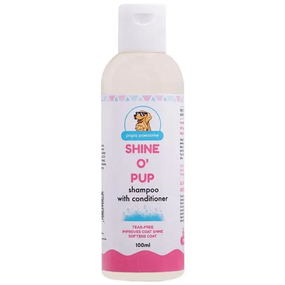 Papa Pawsome Shine O' Pup Tear Free Shampoo with Conditioner for Dogs