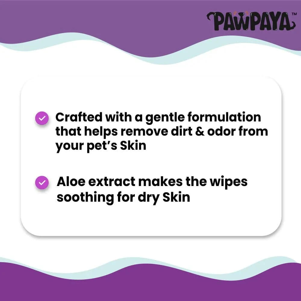 Pawpaya Ear Wipes for Dogs and Cats