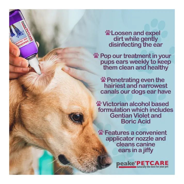 Peake Petcare Soothing Ear Cleaner - 50ml colour free