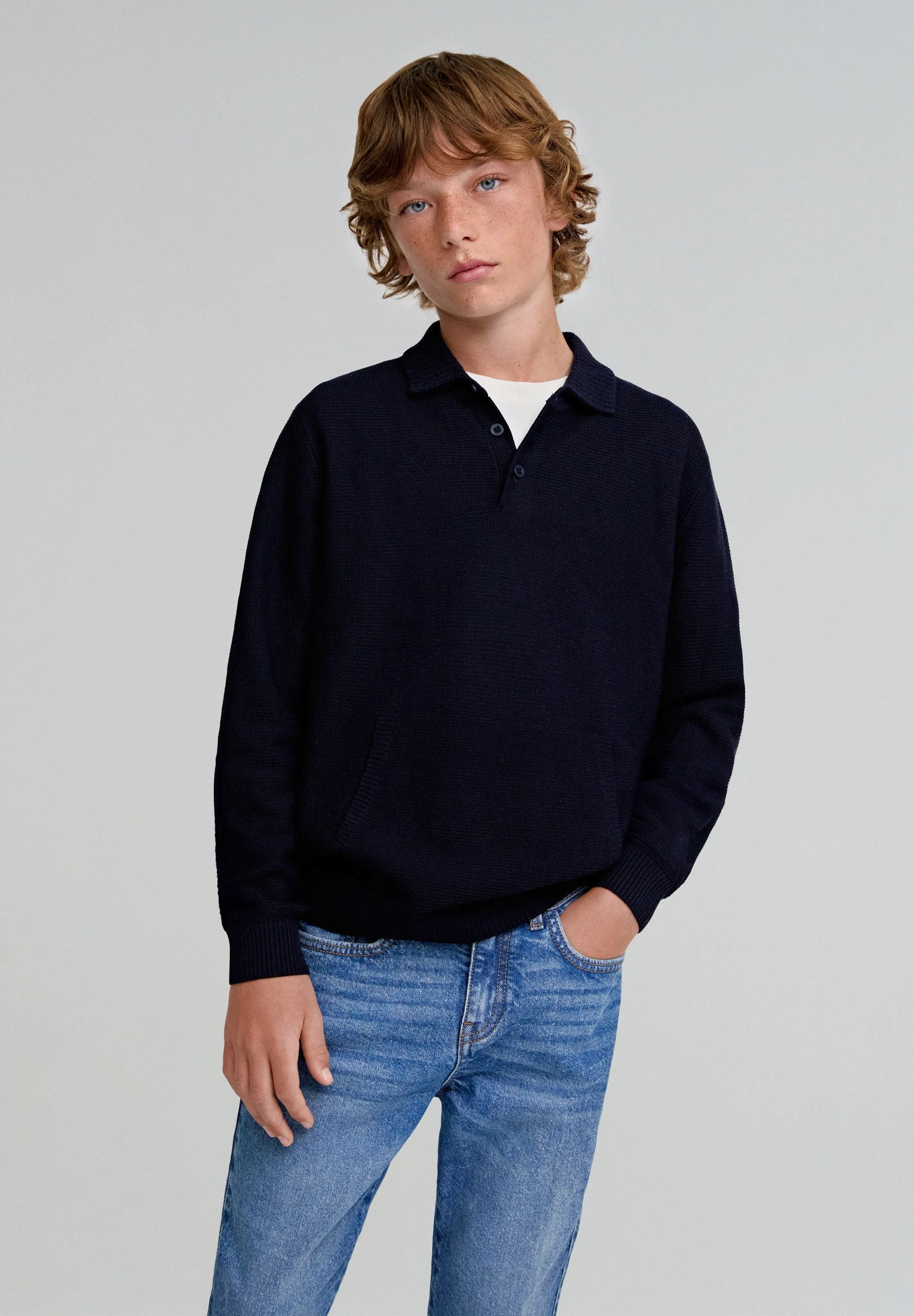 POLO SHIRT-STYLE SWEATER