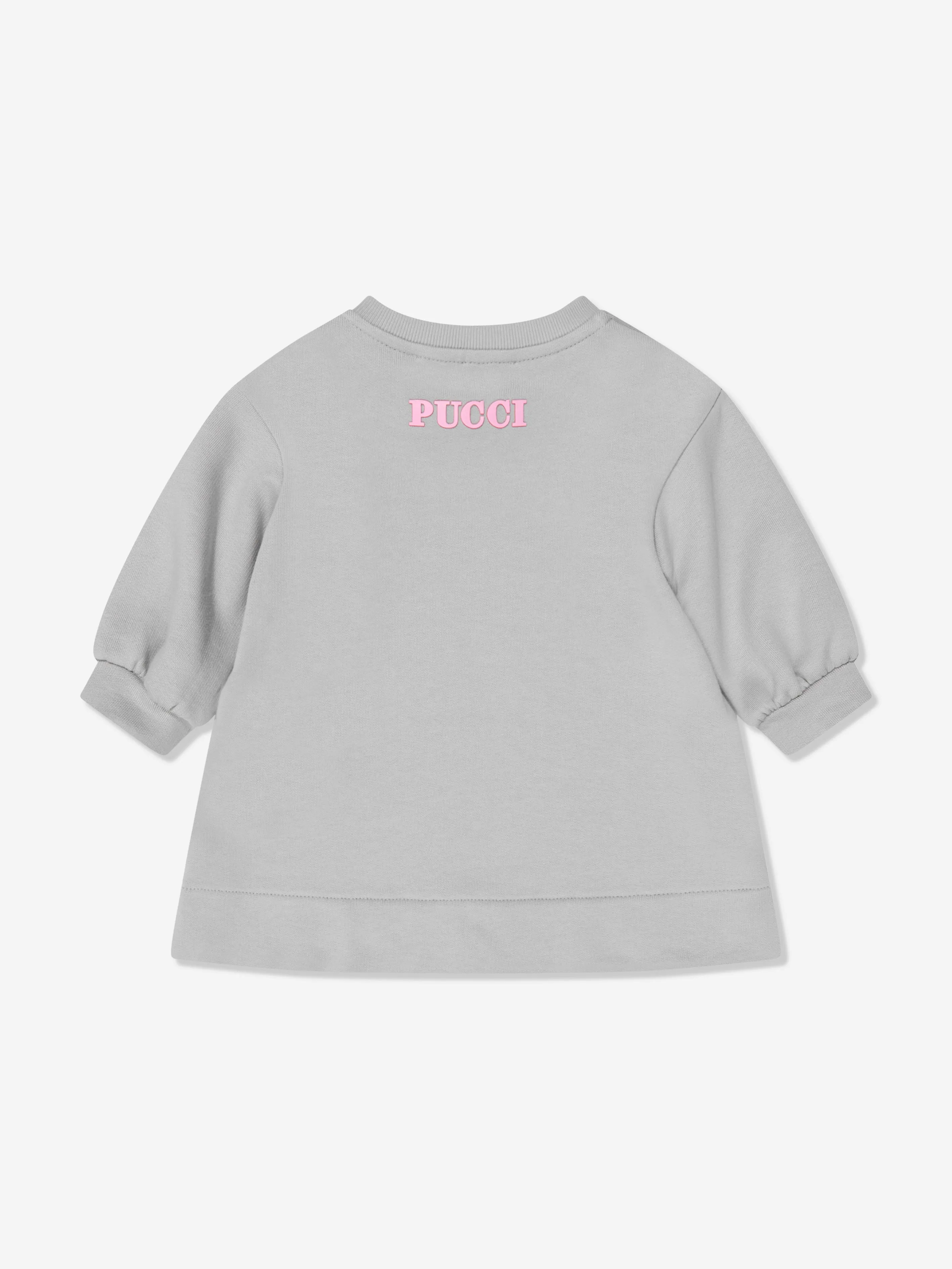 Pucci Baby Girls Logo Sweater Dress in Grey