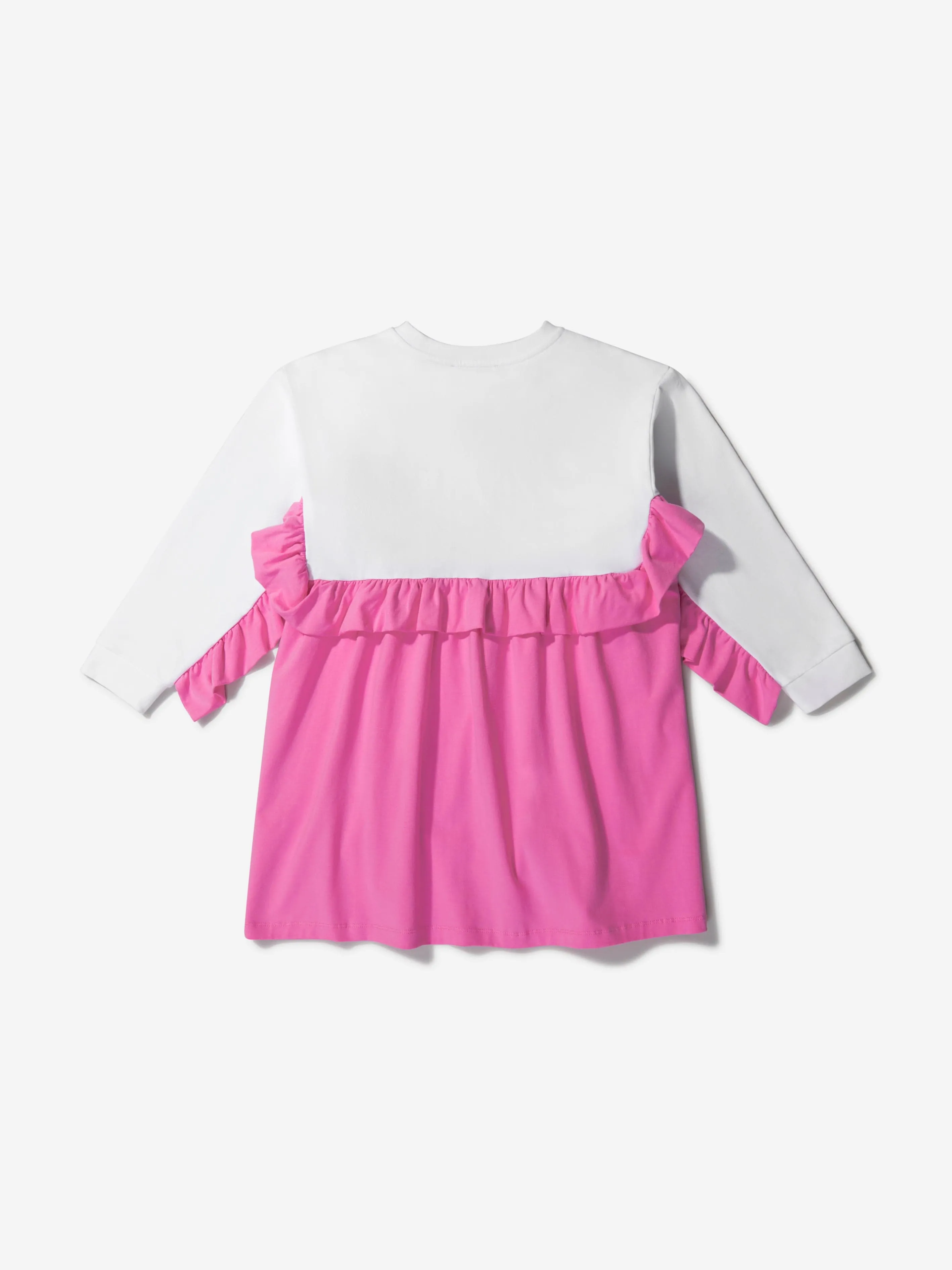 Pucci Girls Cotton Ruffle Trim Logo Dress