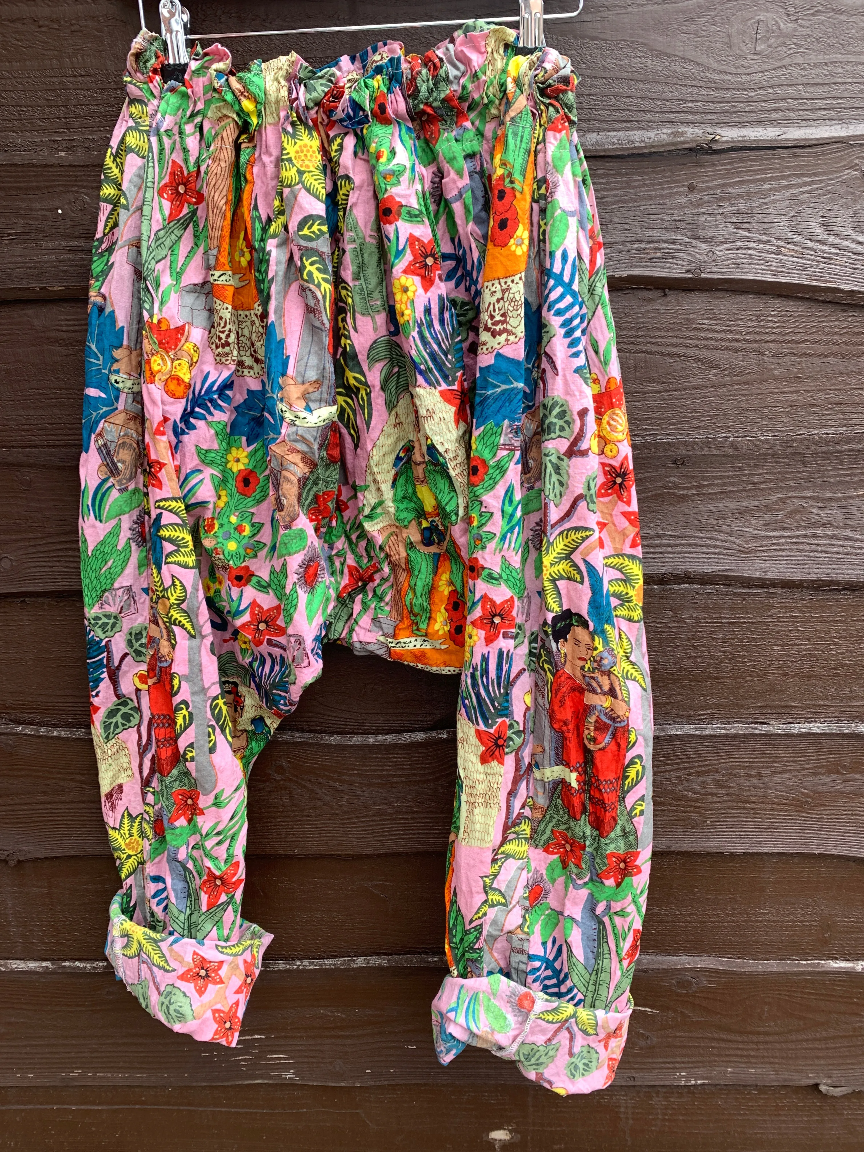 Ready to Ship Frida Kahlo Pink Harem Pants